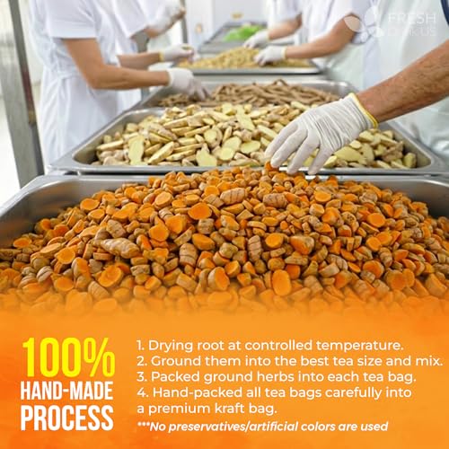 Premium 210 Ginger Turmeric Tea Bags (210 Tea Bags)