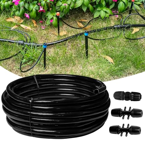 50 FT 1 2 Inch Drip Irrigation Tubing Main Drip Line Hose Tube for Garden Watering Landscape Irrigation System (50FT 1/2" Main Tube)