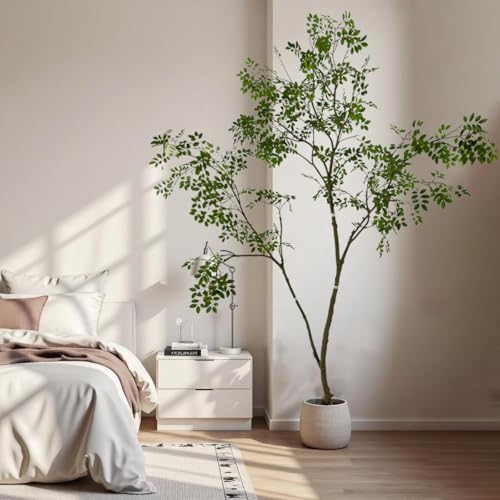 Artificial Elm Tree Faux Elm Tree 9ft Tall Fake Plant in Pot Fake Silk Tree Faux Plants Indoor (9ft)