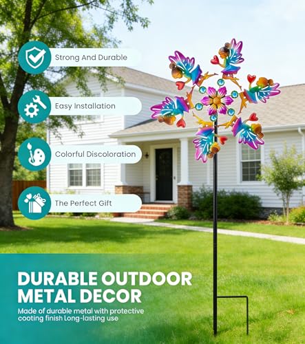 44" Flower Fairy Garden Wind Spinners (44" Flower Fairy)