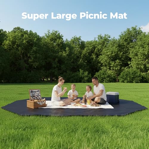 Heavy Duty Tarp Waterproof 13' x 13' Tarpaulin Ground Trailer with Rust Grommet Weather Resistant Cover Outdoor Camping 10 Mil Thick PE Floor Lightweight Mat