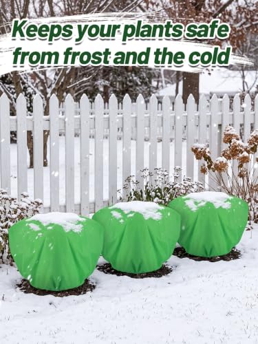 3Pcs 19.6x39.3" 70GSM Thick Plant Covers Freeze Protection for Winter Shrub (19.6in x 39.3in)