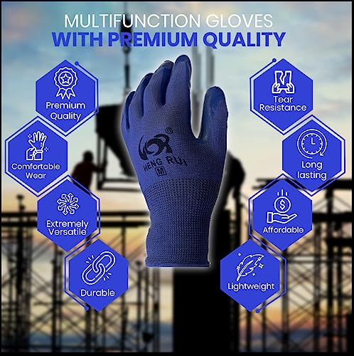 20 Pairs Blue Small Work Gloves (20 Count)