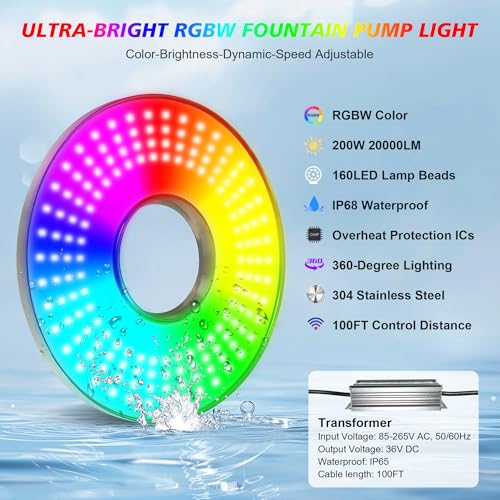 Pond Fountain Aerator Lights (Rgbw)