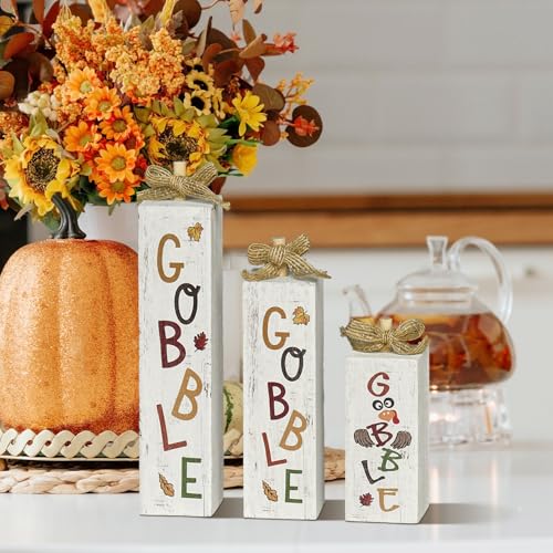 Smile Thanksgiving Wooden Sign (Gobble)