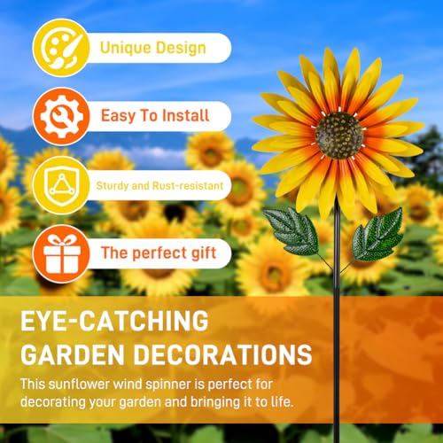 Sunflower Wind Spinners Outdoor