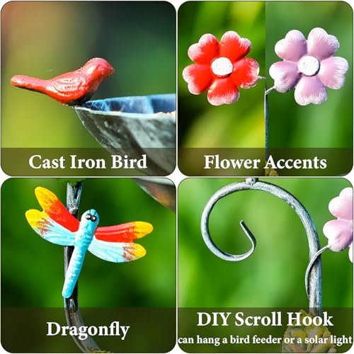 Free Standing Bird Baths for Outdoors (Dragonfly)