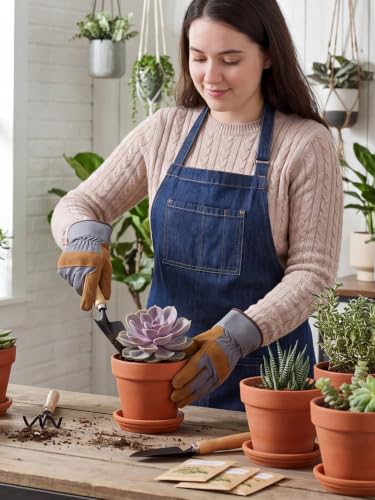 4 Inch Terracotta Pots with Saucers (Shallow 4 inch -8 pcs)