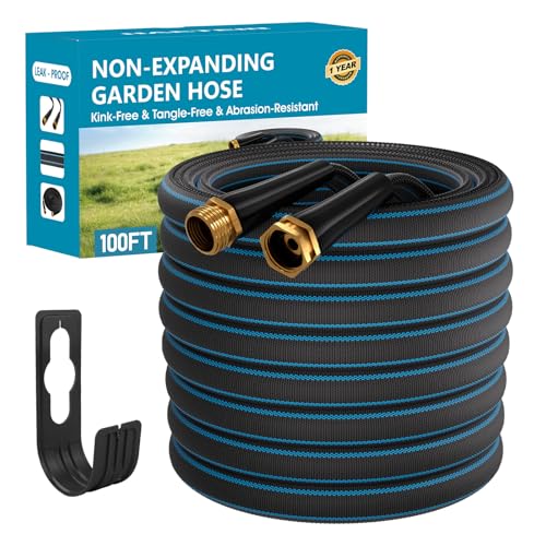 100FT Non Expanding Garden Hose (Blank-Blue / 100FT)