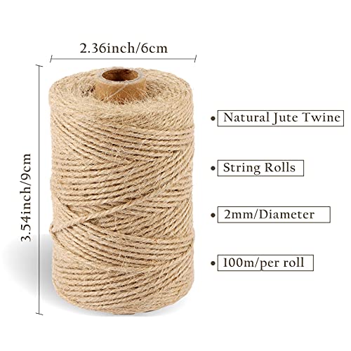 Natural Jute Twine Rope (328 Foot)
