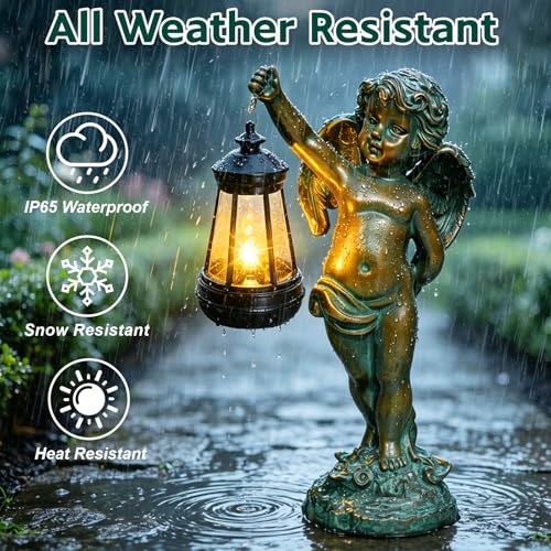 Solar Angel Garden Statues (Angel Boy)