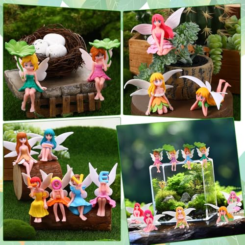 16 Pcs Miniature Fairy Figurines (3.42*2.24 inch)