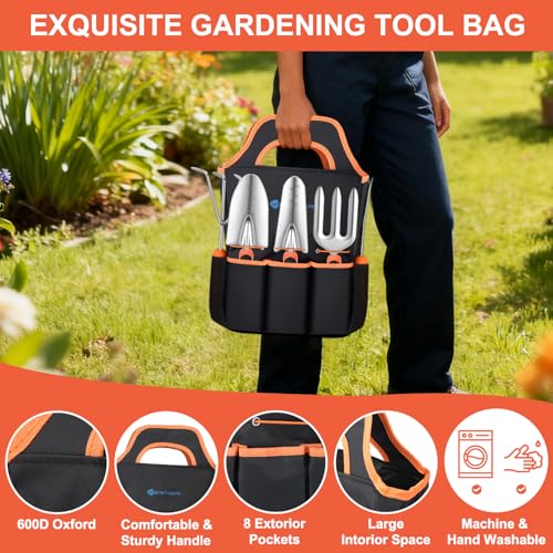 Gardening Tools 7 (7PCS Black Orange)