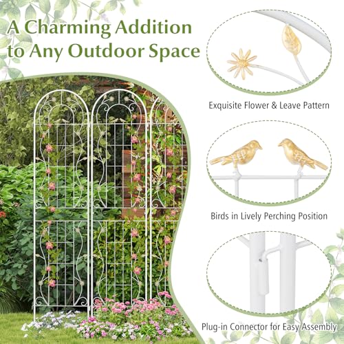 2 Pack Garden Trellis (87"x20" (2 Pack) / White)