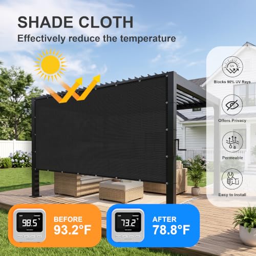 90% Shade Cloth 4 (1 0'×1 2' / Black)