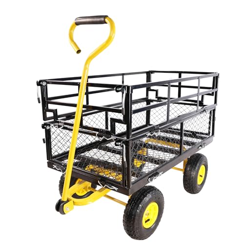 with a Four Wheeled Trailer with a Double (Yellow+black)