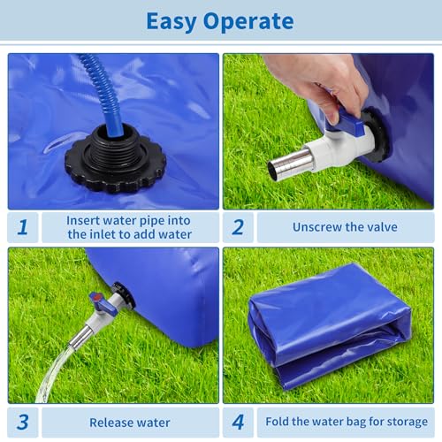 540L 142.7 Gal Water Storage Bladder Large Capacity Foldable (540L/142.7Gal / Blue)