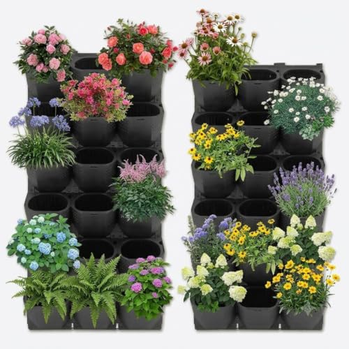 Wall Planter with 36 Pots (Black)