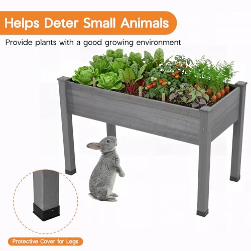 48"x24"x30" Raised Garden Bed with Legs (Gray / 48×24×30 In -Regular)
