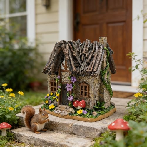 Solar LED Tree House Sculpture (Bird Tree House)