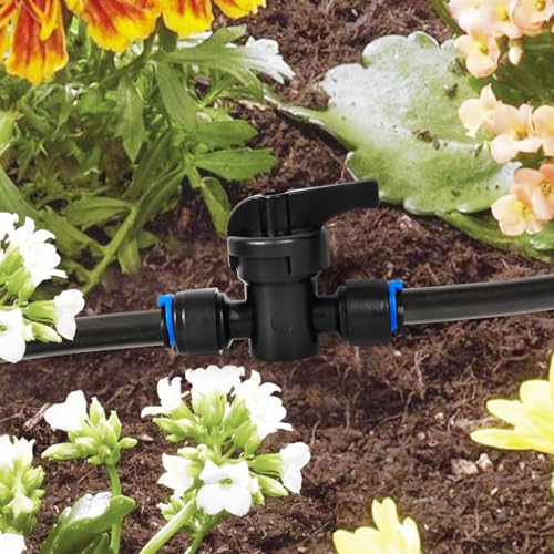 40 Pack 1 4" Drip Irrigation Shut Off Valve (Black-1/4" Drip Irrigation Shut Off Valve)