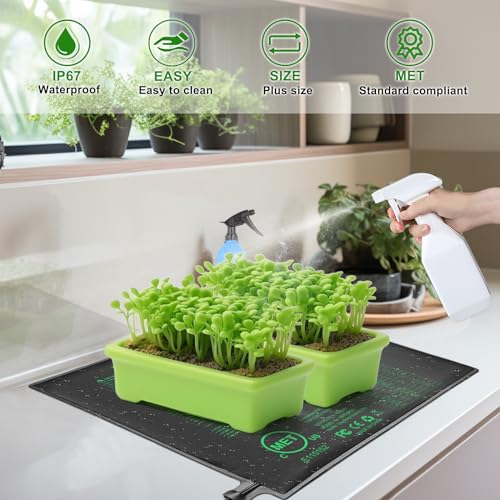 Seedling Heat Mat 20" x 20.75" Warm Hydroponic Plant for Indoor Gardening Germination Starting (20'' x 20.75'')