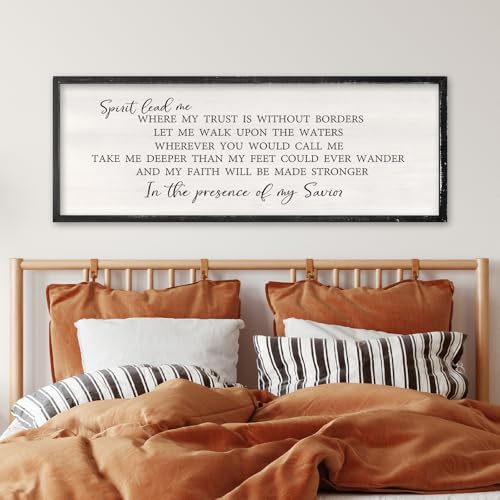 Spirit Lead Me Wall Art (40"L x 15"W / Spirit Lead Me (Black))
