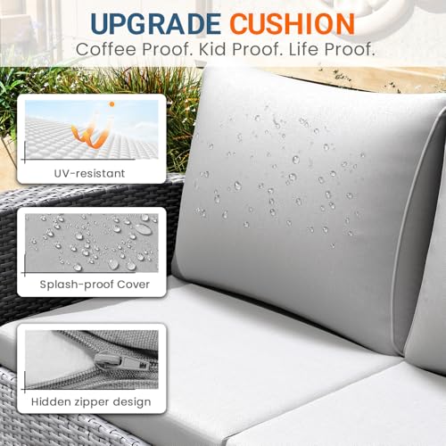 Patio Furniture Set (Light Gray / 4)