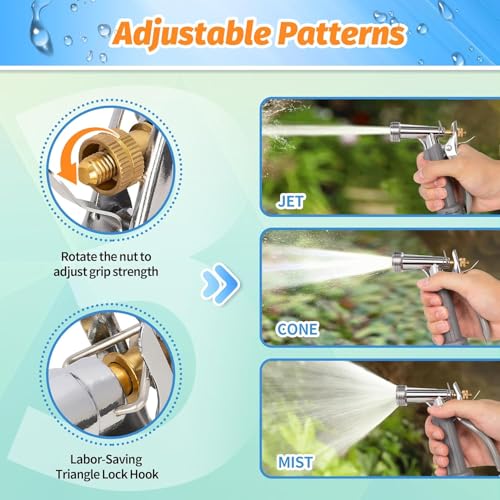 Full Size Garden Hose Nozzle 4 Pack (4 Pack / Zinc Alloy+TPR)