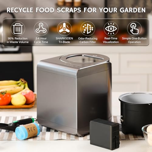 R500 V Electric Composter (Gray / Visual Glass Cover)
