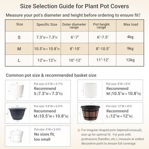 Plant Basket Indoor for 12 inch Pot Woven Jute Planter
