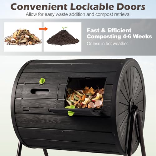 Compost Tumbler (Black / 37.5 Gallon)