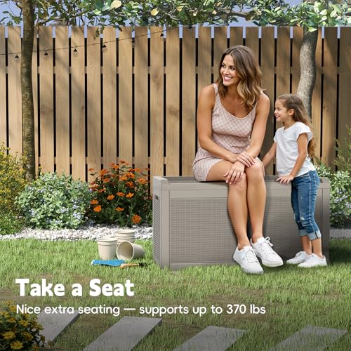 Outdoor Storage Box (Grey / 66 Gallon Bench)