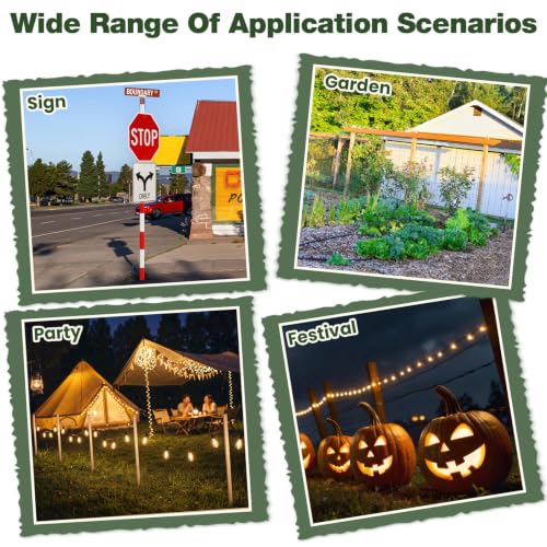 20 Pieces Wooden Garden Stakes 6 ft Grade and Survey Stakes Wooden Garden and Sign Posts for Plant Support Silt Fence Yard Farm Survey Boundaries Baselines (Smooth Stakes / 72 Inch)