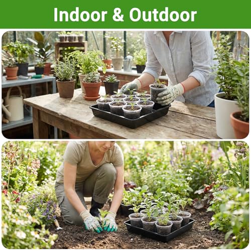 Black Square Plant Saucer (14" / Black)