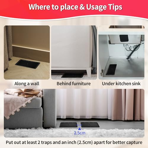 Mouse Traps 24 Pack Large Glue Traps Mouse Traps Indoor for Home (24 Count)