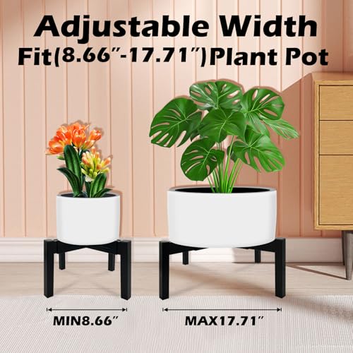 Heavy Duty Adjustable Metal Plant Stand for 10" (3 - Mini / Mini Black 10-16")