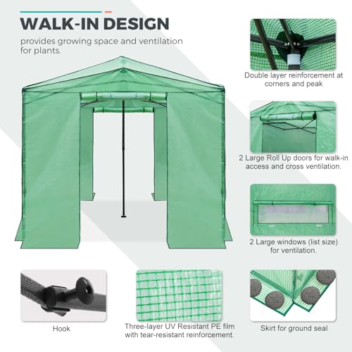 12x8 Easy Setup Pop Up Greenhouse