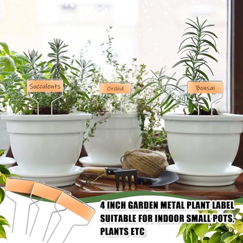 100 Pcs Metal Garden Tags Plant Labels (Copper / 6 Inch)