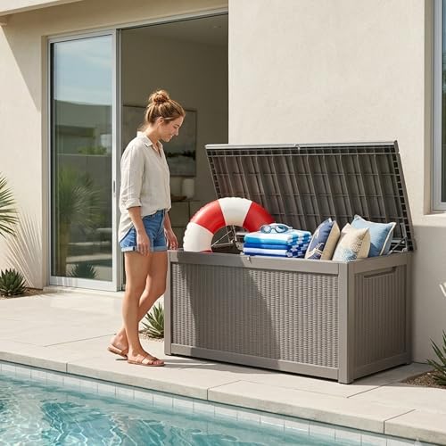 Outdoor Storage Box (Grey / 320 Gallon 3.0 Max)