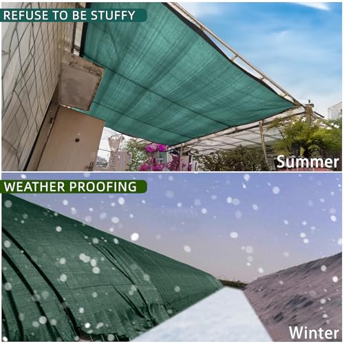 Shade Cloth for Garden (10FTx14FT / 90% Shade-Dark Green)