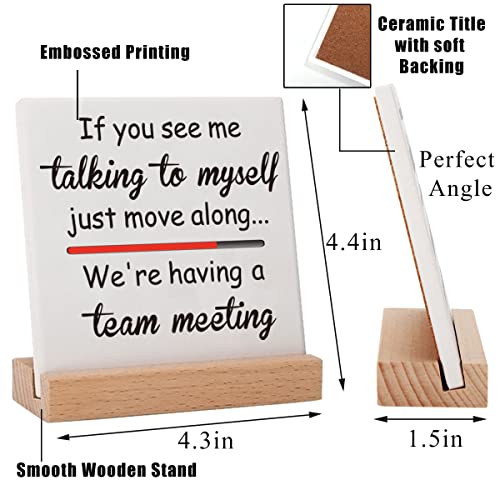 Funny Office Decor Sings White Elephant Gag Gifts for Coworker Valentines Day Teammate Employee (Talking to myself)