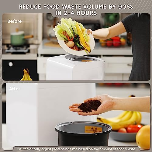 R500 Electric Kitchen Composter (Pearl White / Plastic Cover)