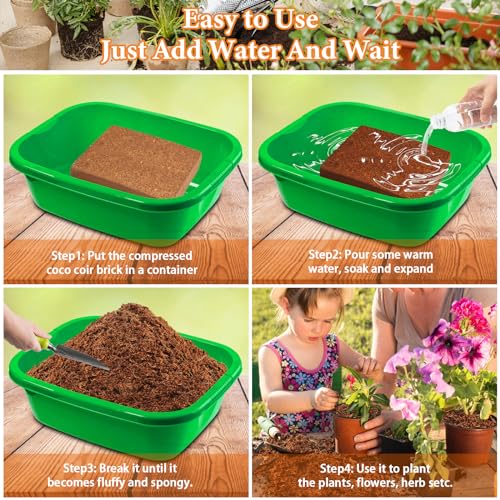 10LBS Coco Coir Brick for Plants (1 Pack (10 lb))