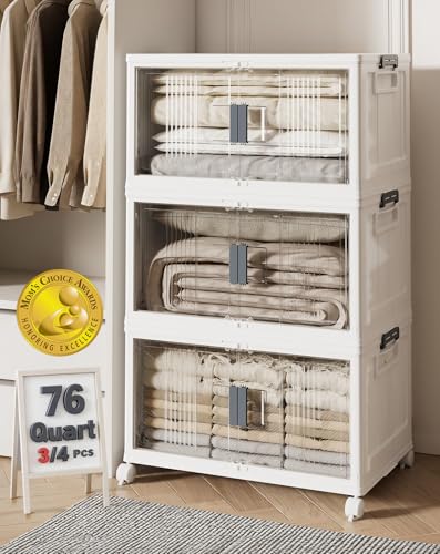 76QT Storage Bins with Lids for Home