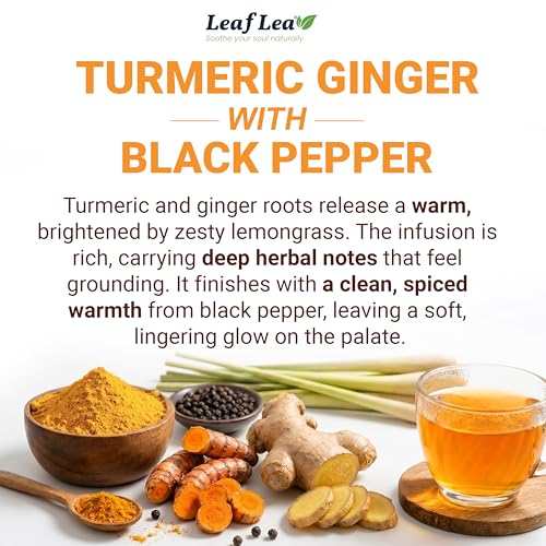 Turmeric Ginger Black Pepper Tea Bags (120 Tea Bags (Pack of 3))