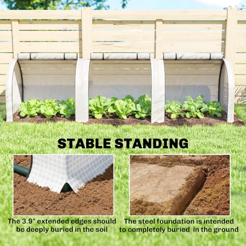 10' x 3' x 2.5' Mini Greenhouse Portable Tunnel Green House White (10' x 3' x 2.5' / White)