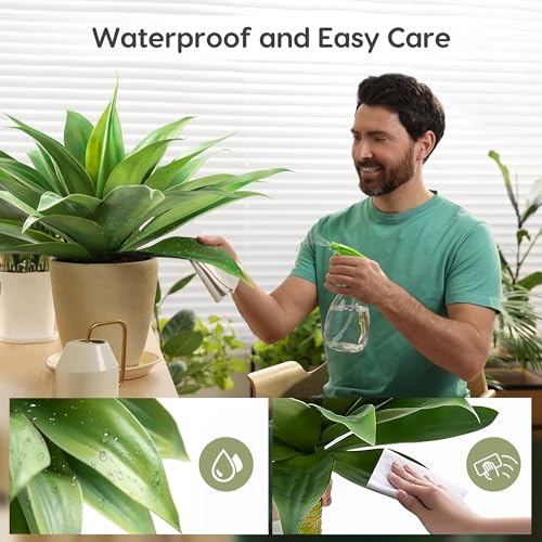 28" Artificial Plant Outdoor Agave (Green / 28 Inches)
