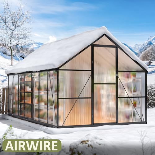 8x14 FT Walk in Heavy Duty Greenhouse for Outdoors (8×14 FT)