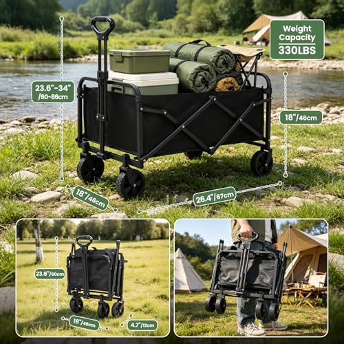 Collapsible Wagon with Wheels (Small-330LB)